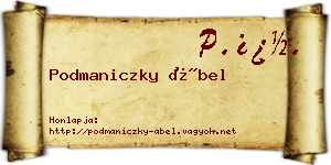Podmaniczky Ábel névjegykártya